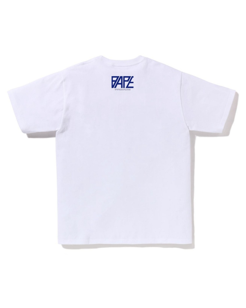 T Shirts Bape Logo Monogram Blanche Homme | EJY-74869164